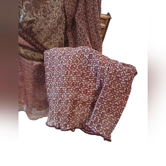 Vtg Y2k Babydoll Patchwork 22W 24W Empire Waist Fairy Grunge Romantic Victorian - Picture 3 of 11